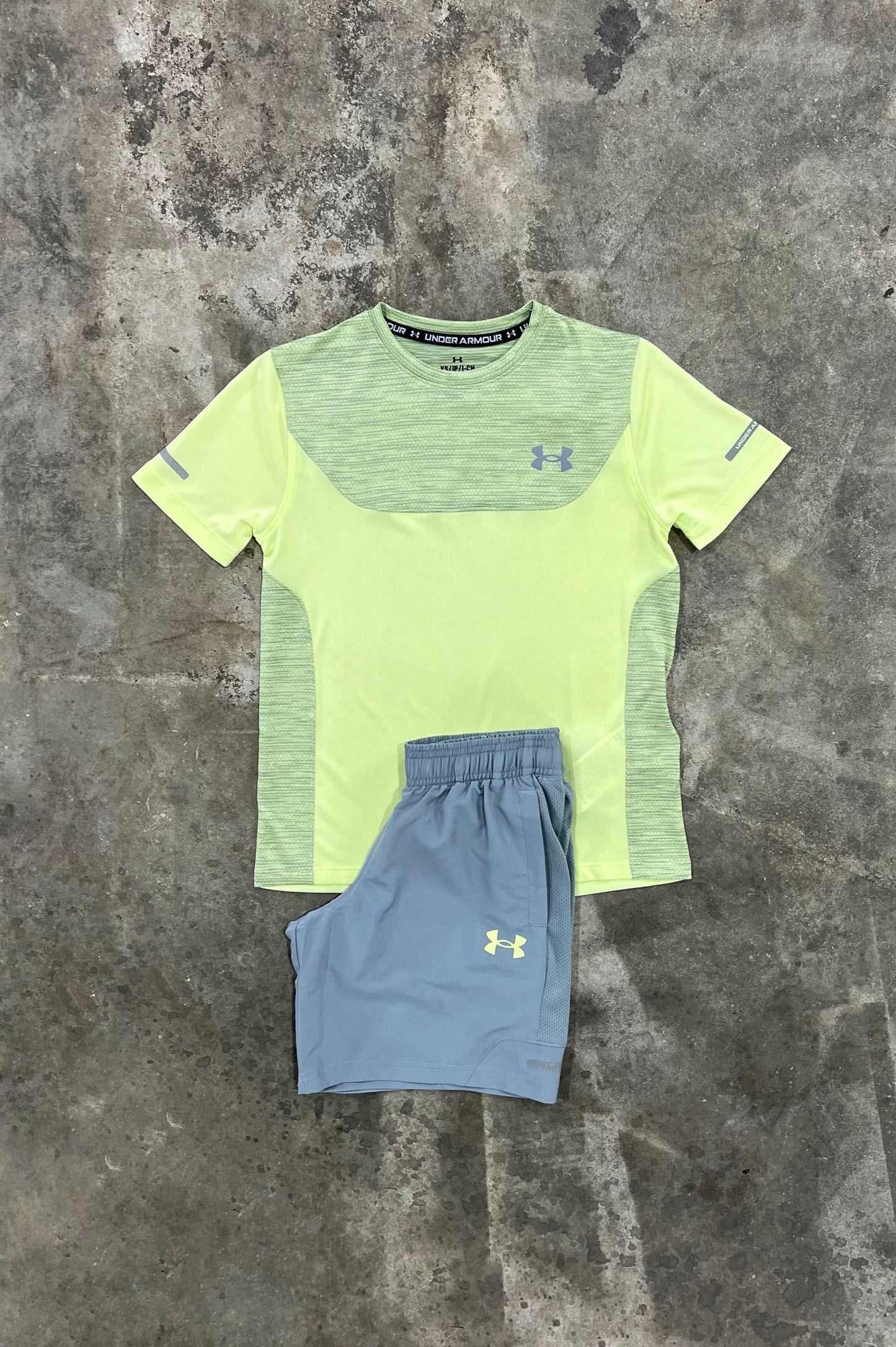 Under Armour Junior Utility Lime Set - T Shirt / Short