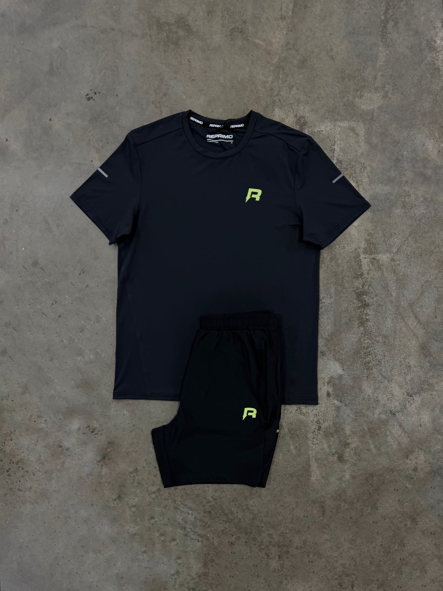 Reprimo Vortex Black / Volt Set - T Shirt / Short
