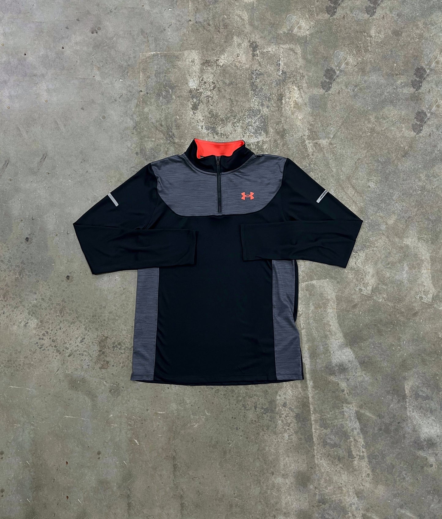 Under Armour Junior Tech Utility Quarter Zip - Black / Red from DripModa