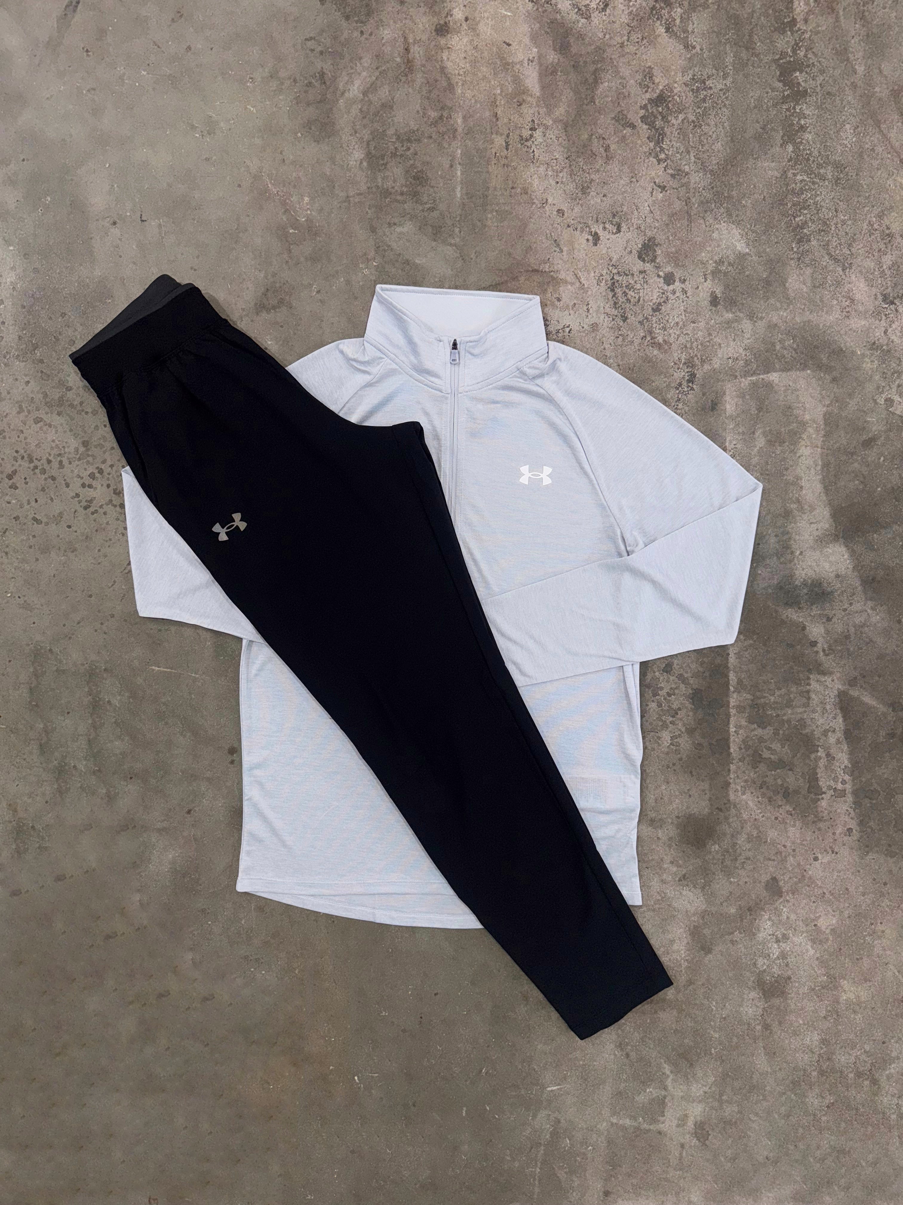 Under Armour White Technical Set - Quarter Zip / Pant
