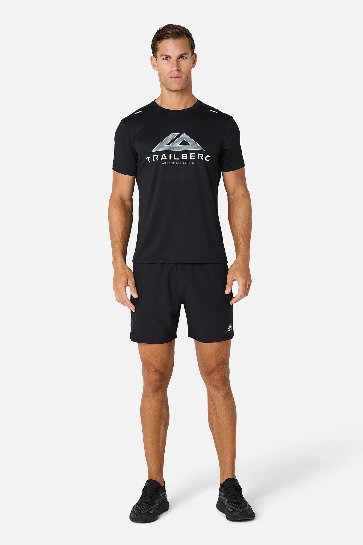 Trailberg Storm Blur Black Set - T Shirt / Short