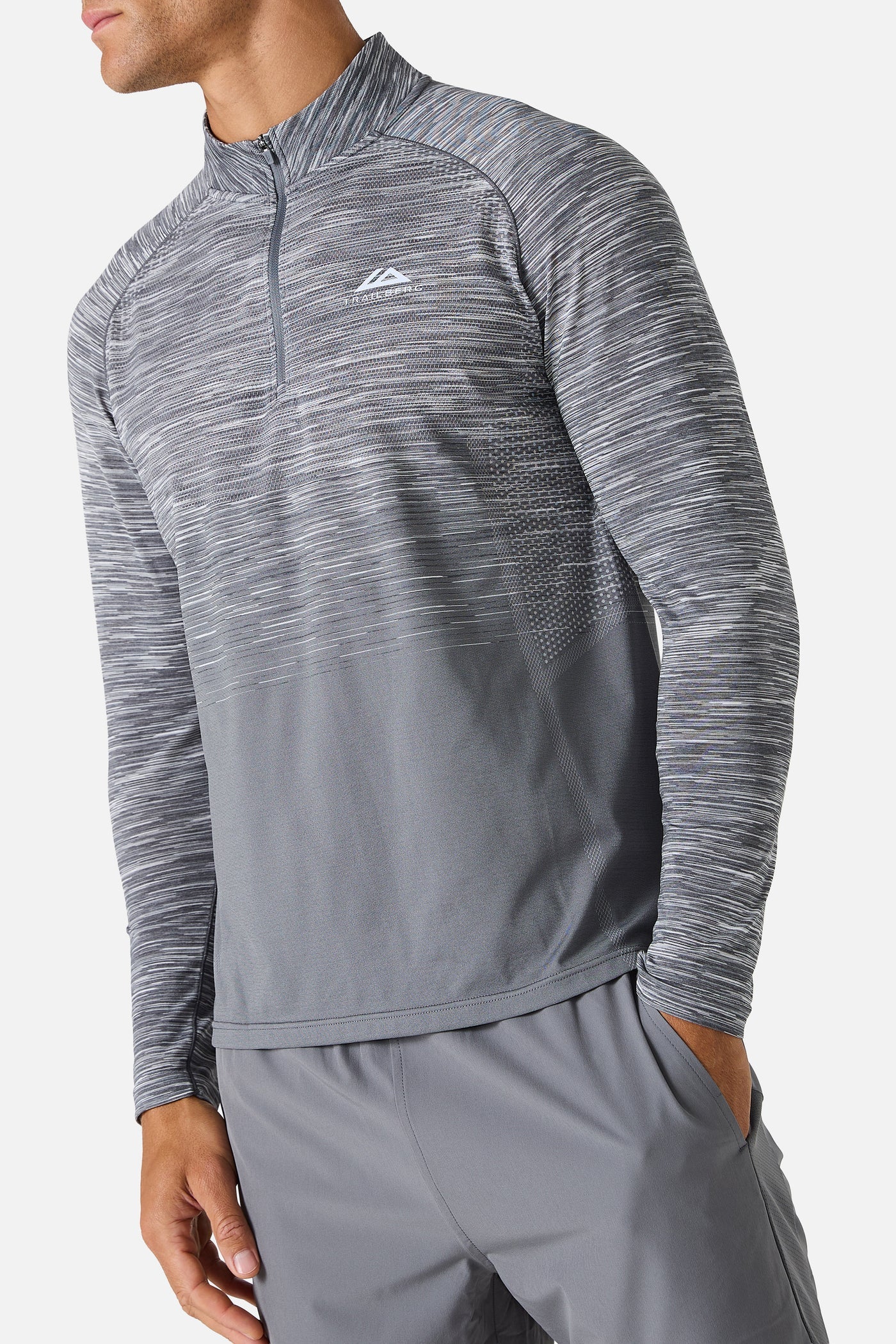 Trailberg Arc Grey Seamless 3 Piece Set - Quarter Zip / T Shirt / Short