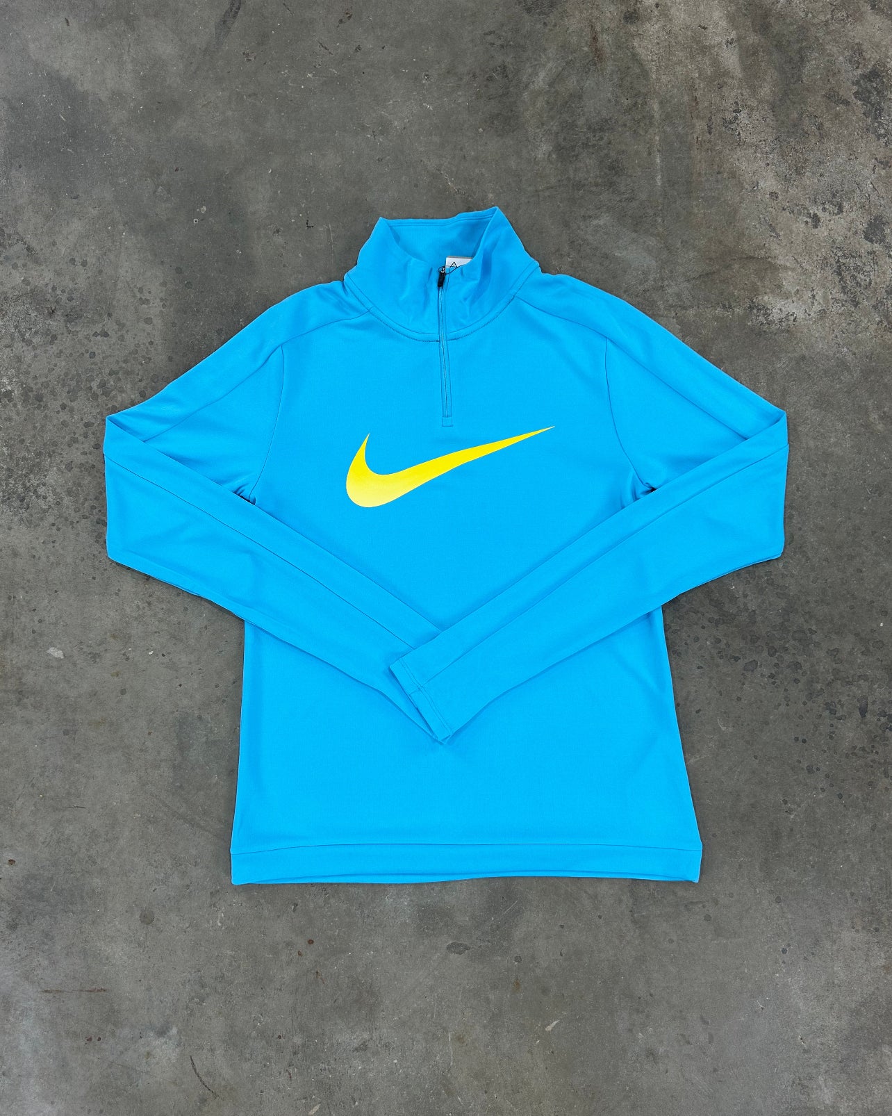 Nike Women's Swoosh Aqua Half Zip - Aqua / Yellow