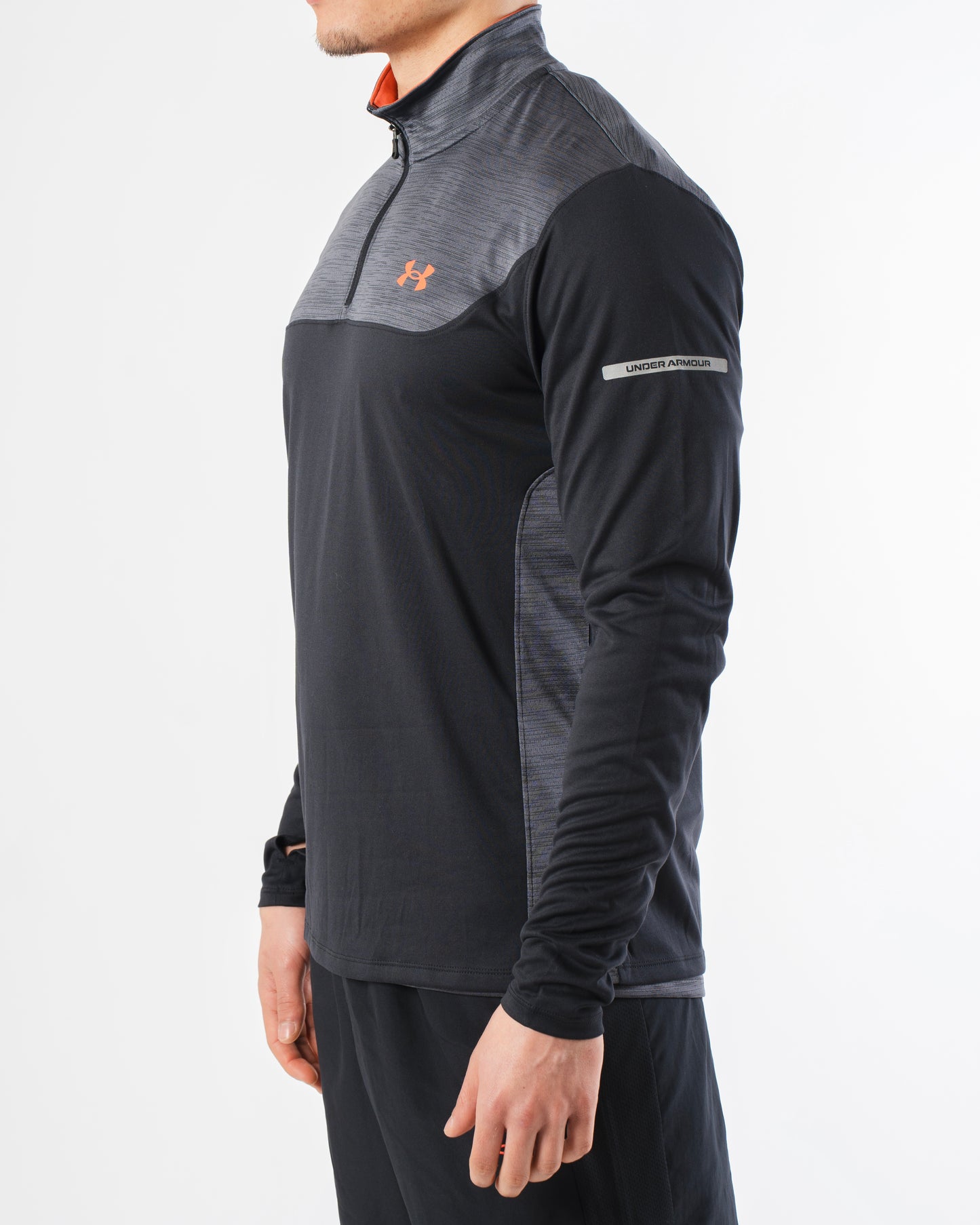 Under Armour Tech Utility Quarter Zip - Black / Red from DripModa