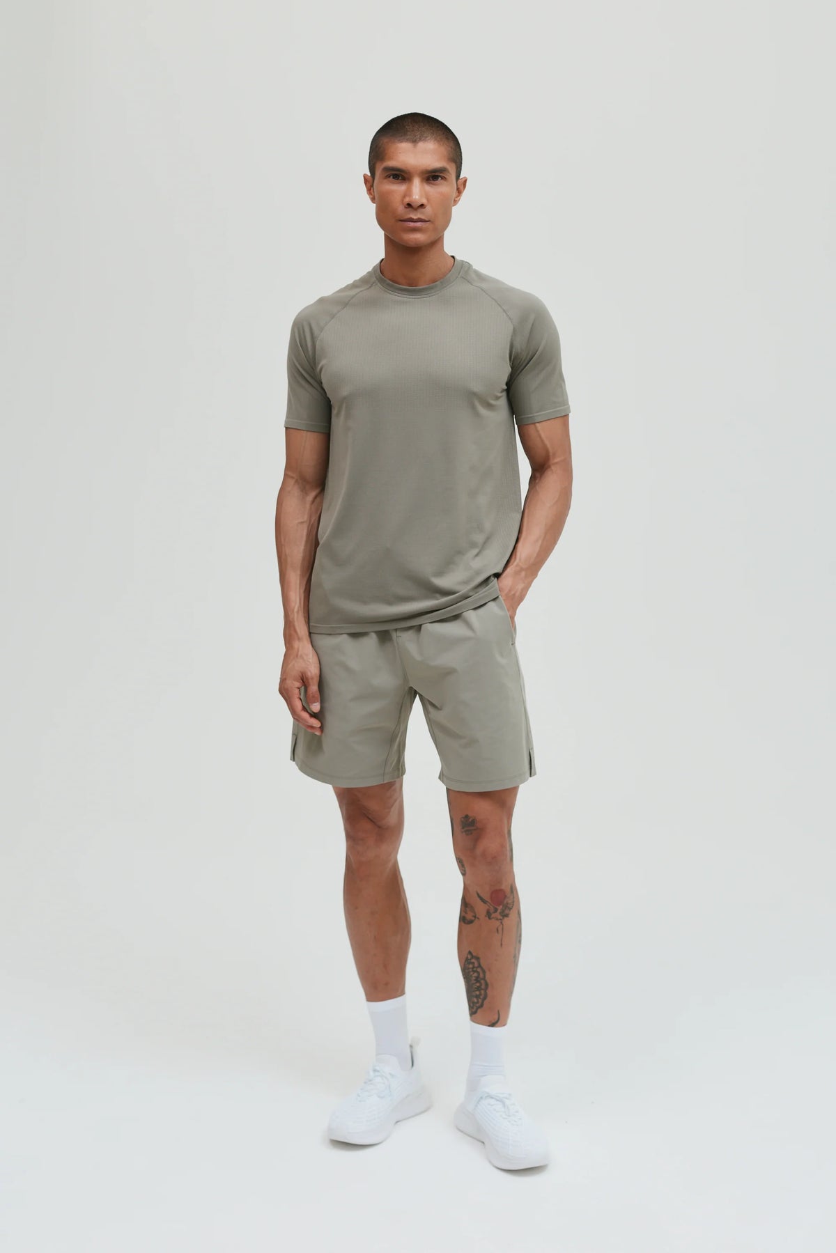 Condition Core Seamless Taupe Set - T Shirt / Short