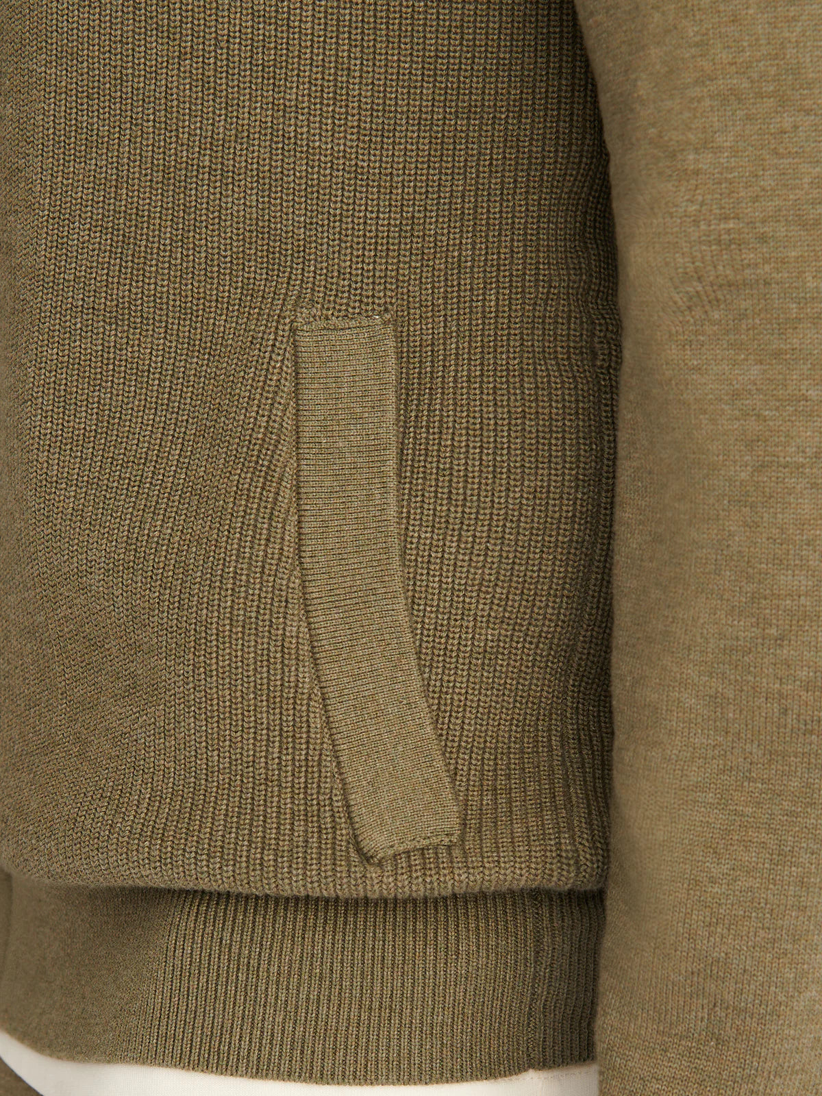 Peckham Rye Knitted Zip Up - Tea Leaf