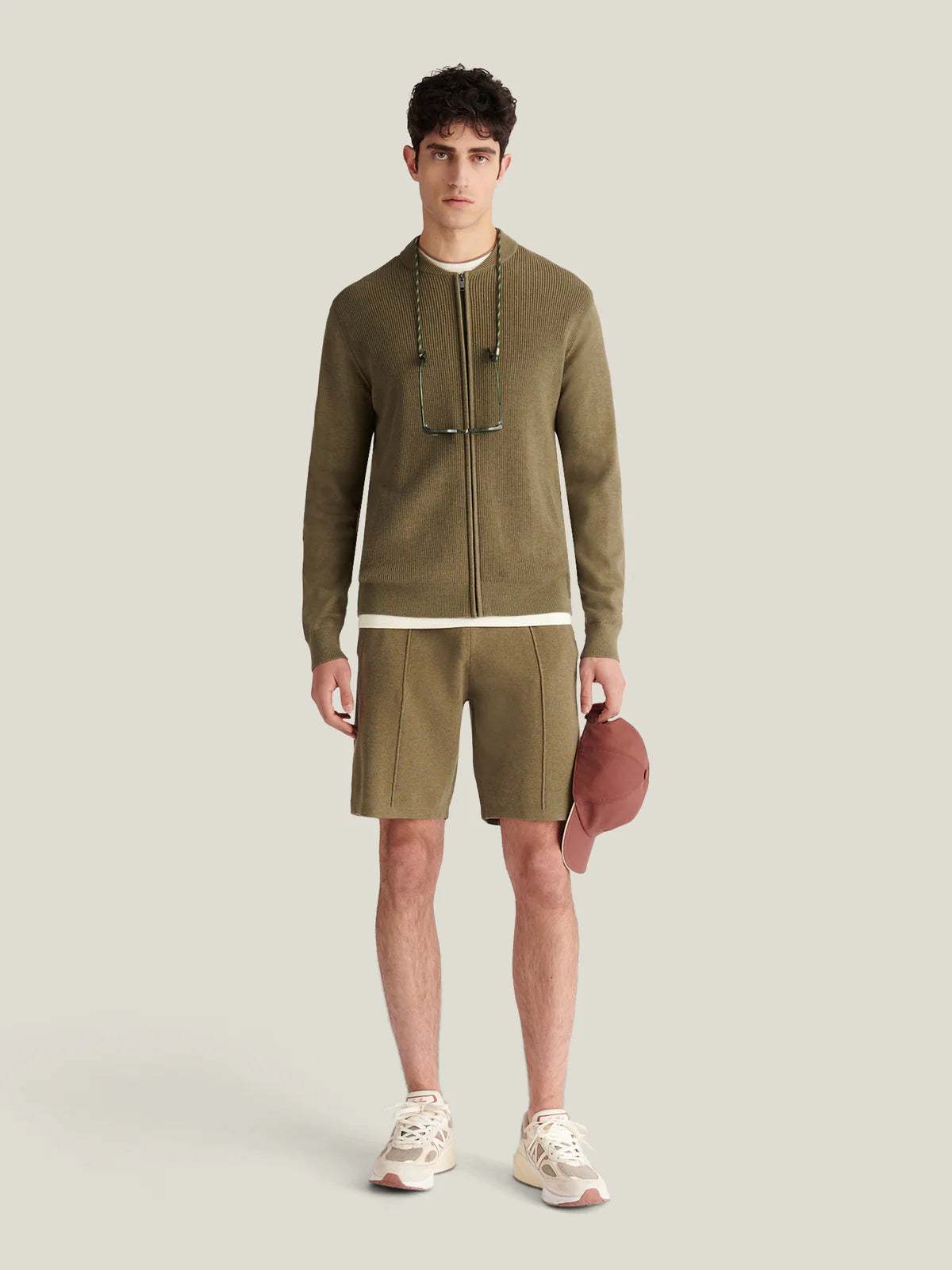 Peckham Rye Knitted Zip Up - Tea Leaf