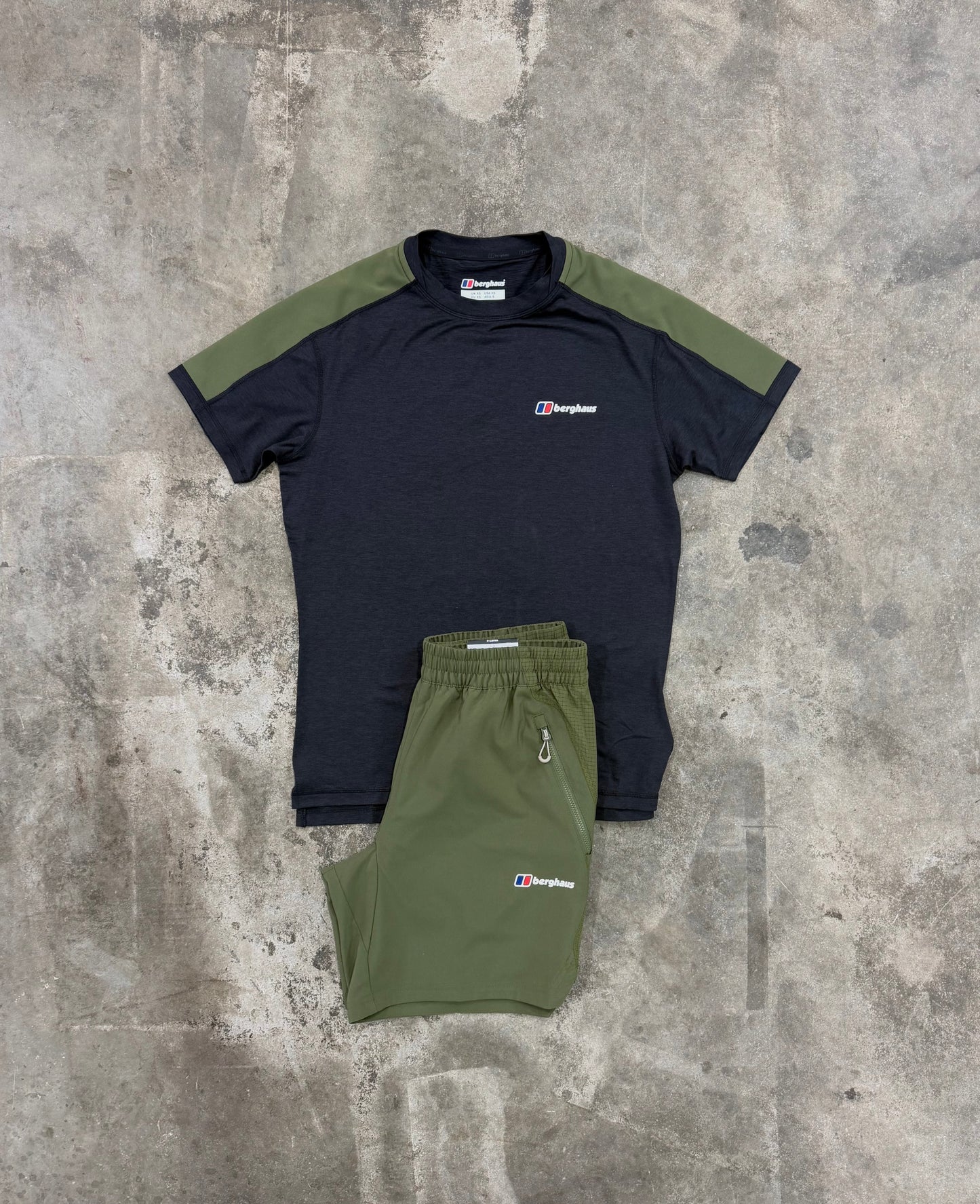 Berghaus Farndale Khaki Set - T Shirt / Short