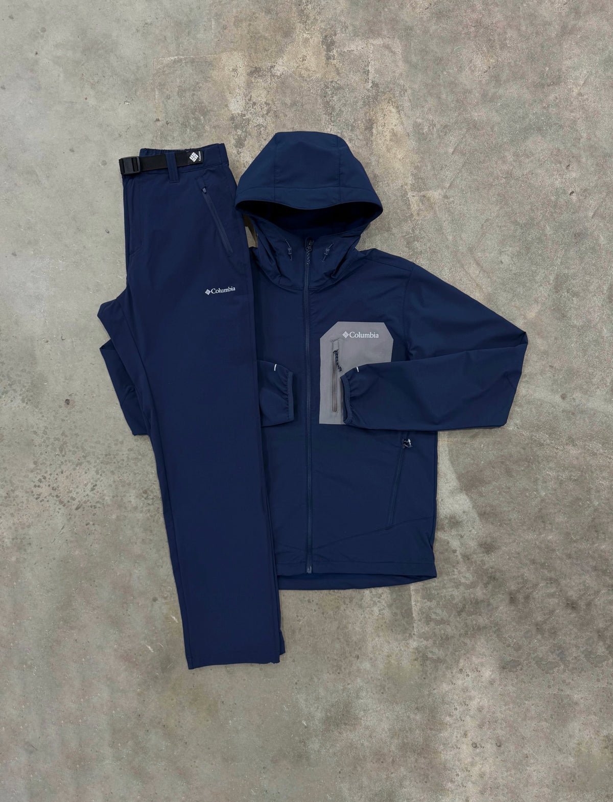 Columbia Tall Heights Navy Set - Softshell Jacket / Pant