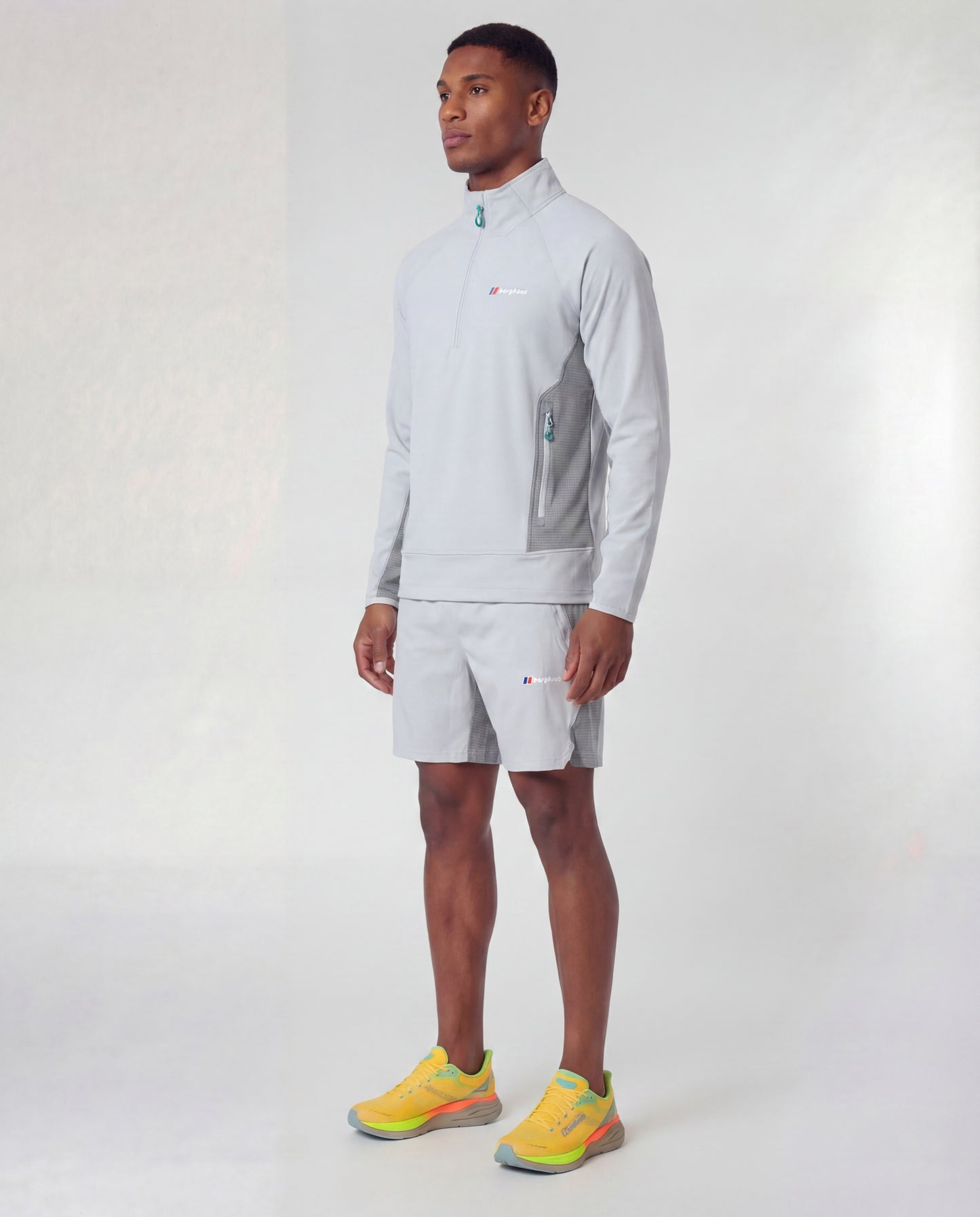 Berghaus Wavertree Light Grey Set - Quarter Zip / Short
