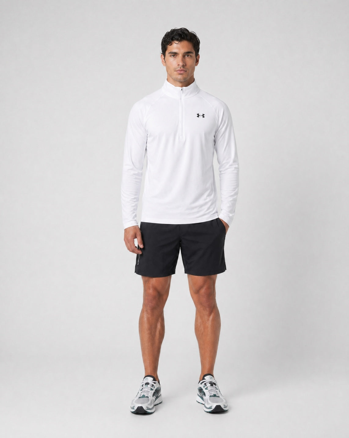Under Armour Textured Quarter Zip - Distant Grey