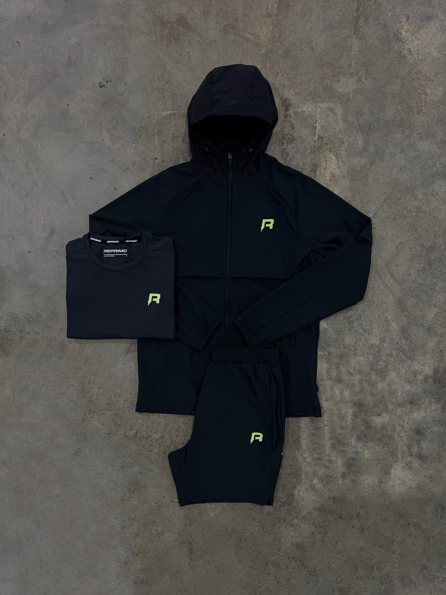 Reprimo Vortex Black Volt 3 Piece Set - Jacket / T Shirt / Short