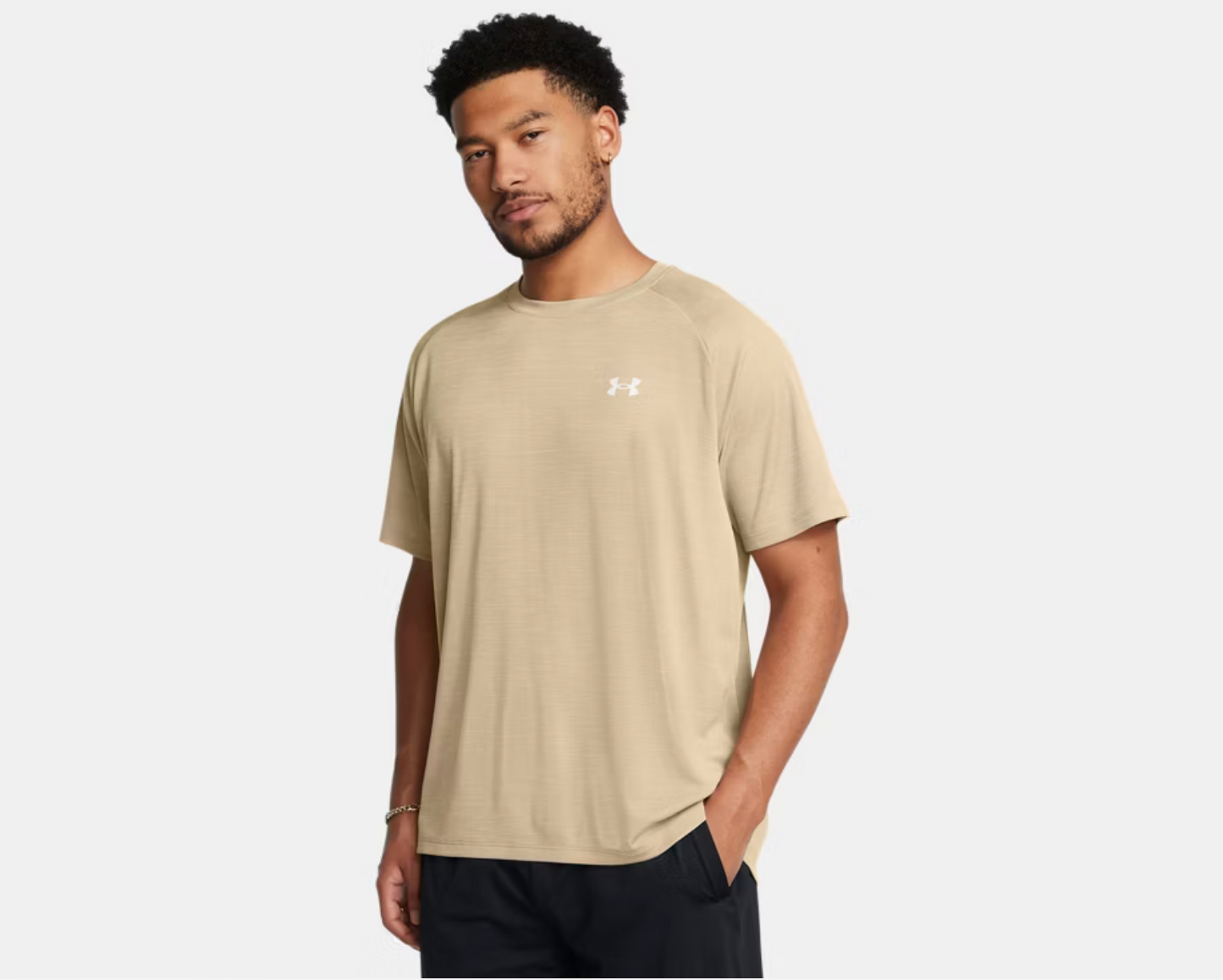 Under Armour Textured T Shirt - Brown from DripModa