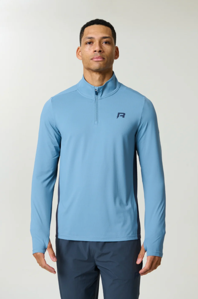 Reprimo Vortex Quarter Zip - Dusky Blue / Ink from DripModa