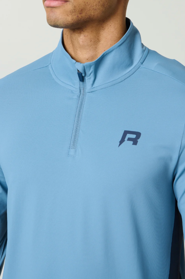 Reprimo Vortex Quarter Zip - Dusky Blue / Ink from DripModa