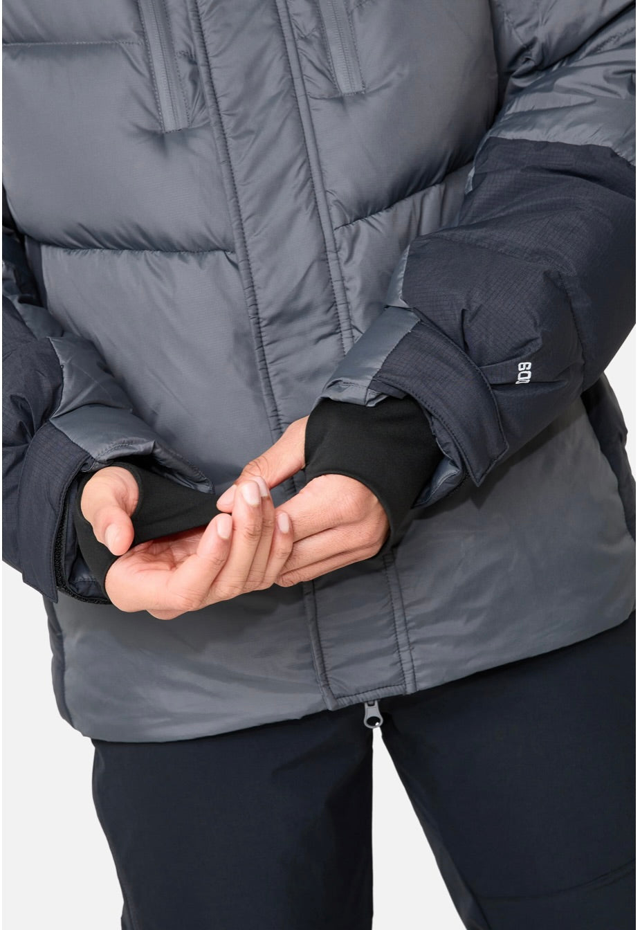 Trailberg Everest 600F Down Puffer Coat - Volcano Grey / Black