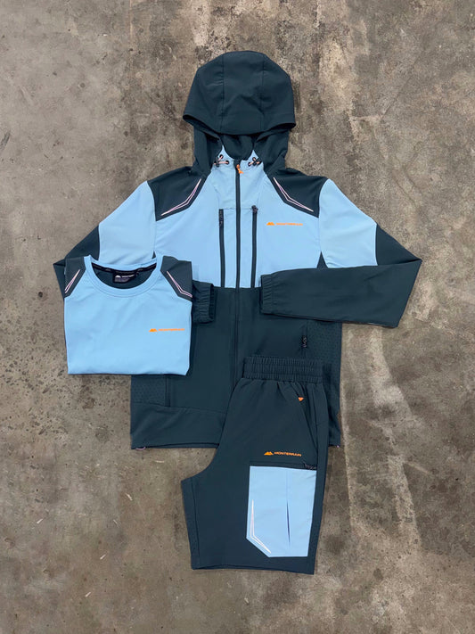 Monterrain Orbit Woven Twilight 3 Piece Set - Jacket / T Shirt / Short /