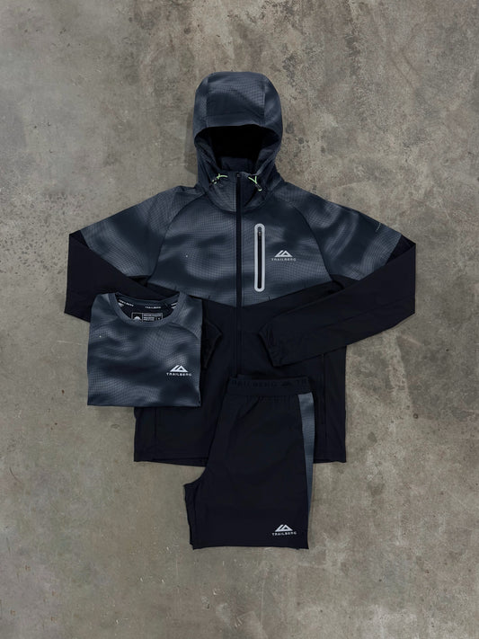 Trailberg Haze Black 3 Piece Set - Jacket / T Shirt / Short from DripModa