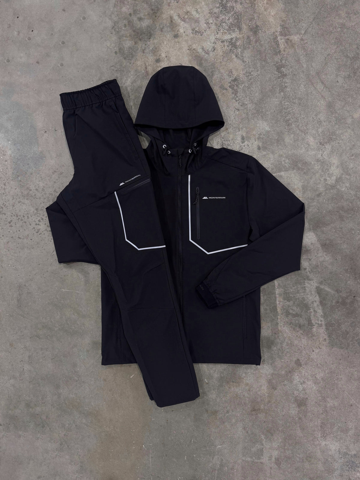 Monterrain Ramble 3.0 Black Tracksuit - Jacket / Pant from DripModa