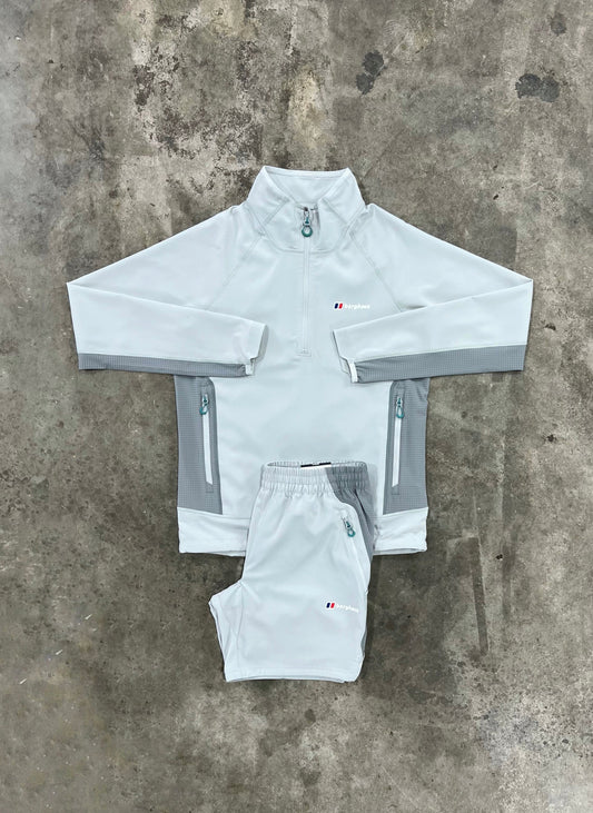 Berghaus Wavertree Light Grey Set - Quarter Zip / Short