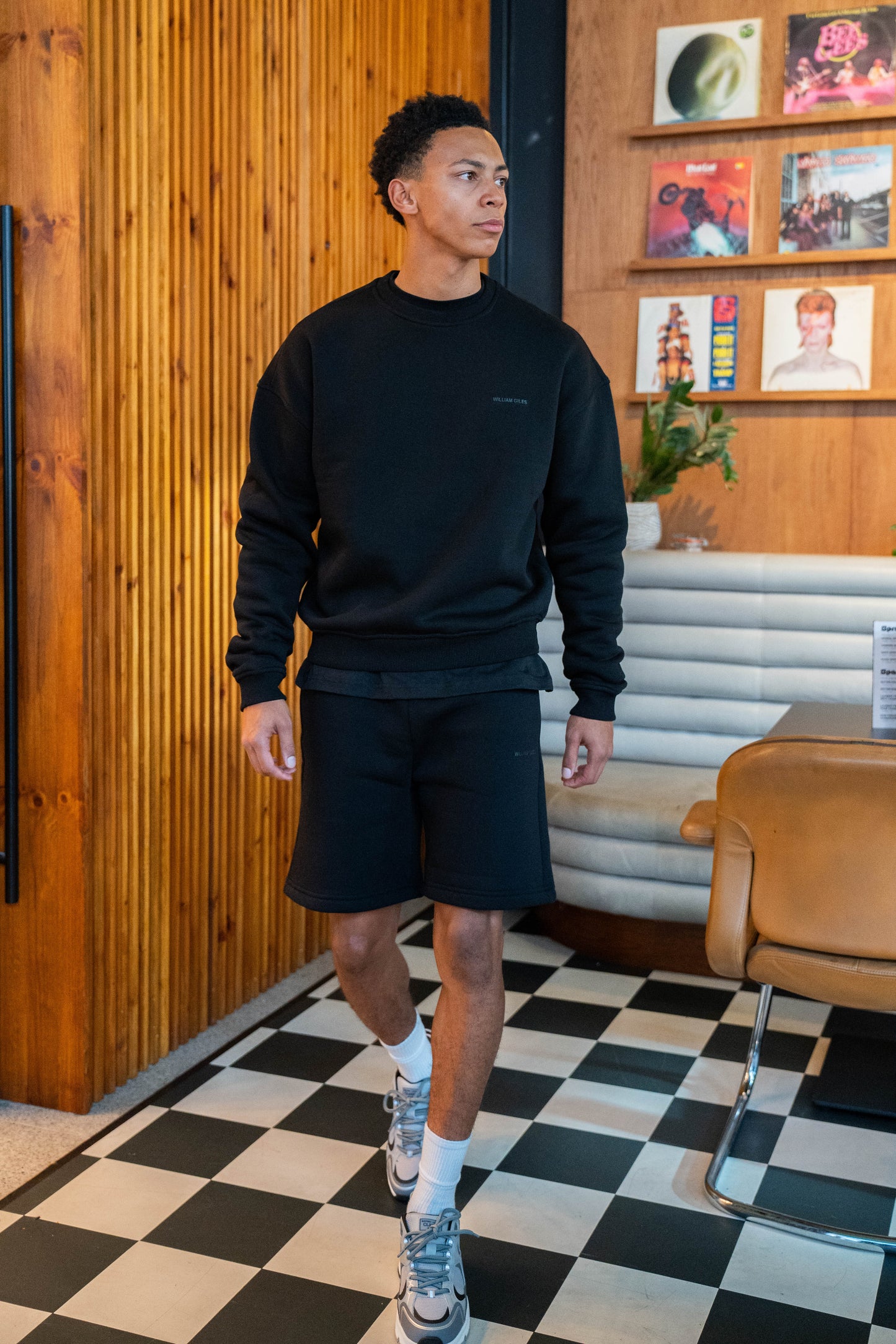 William Giles Sweatshirt / Short Set - Black