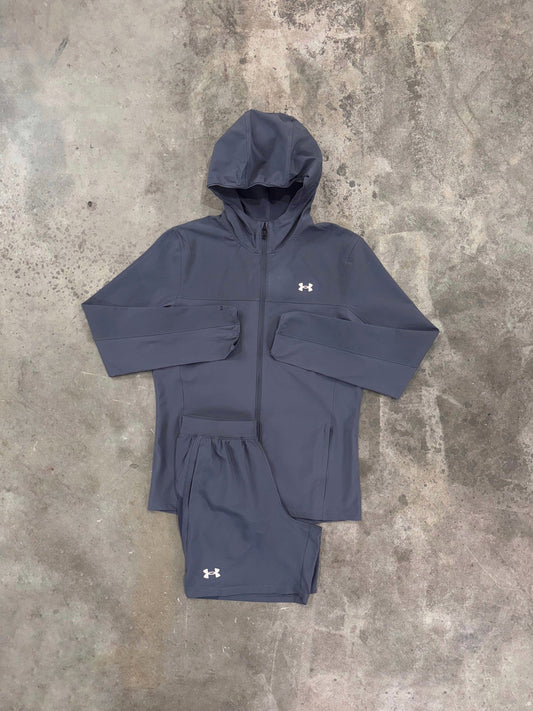 Under Armour Grey Velociti Pro Storm Set - Jacket / Short from DripModa