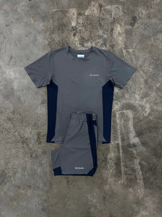 Columbia Three Pitch Grey Set - T Shirt / Short