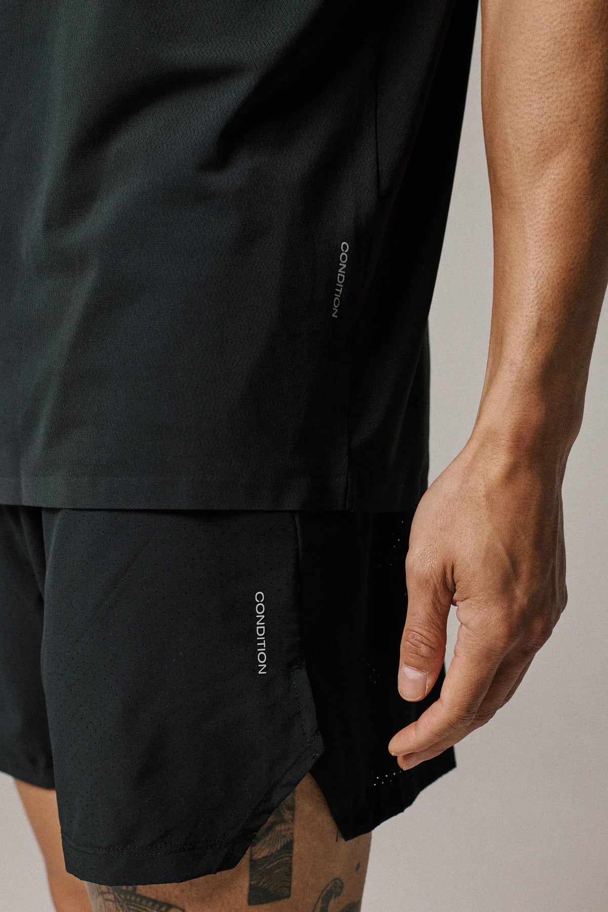 Condition Everyday Black 3 Piece Set - Windbreaker / T Shirt / Short