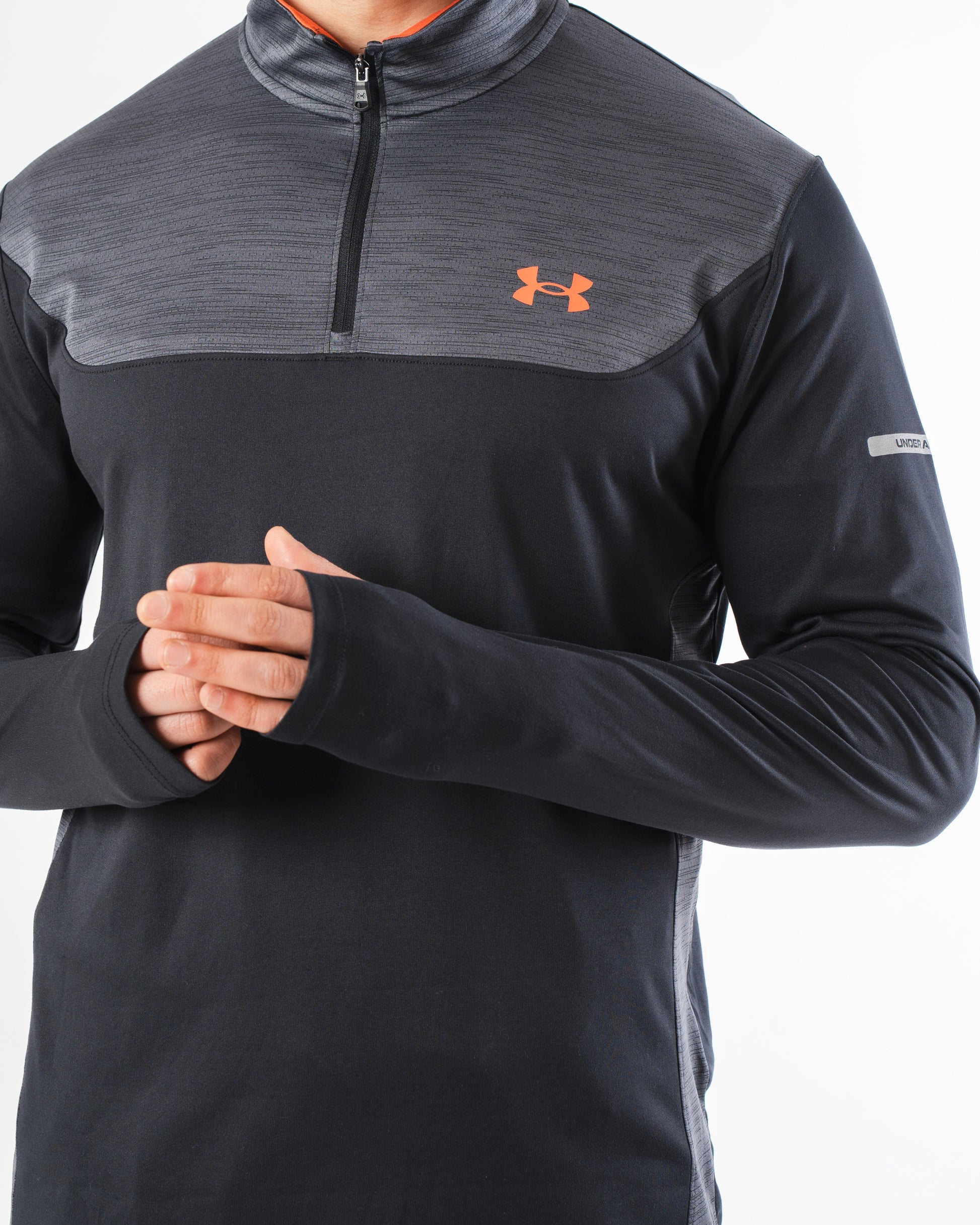 Under Armour Tech Utility Quarter Zip - Black / Red from DripModa