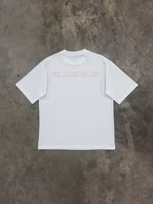 William Giles Logo T Shirt - White / Red
