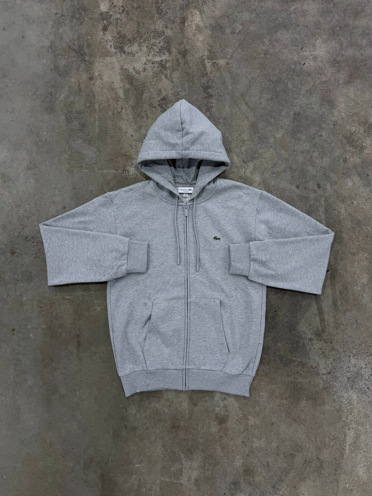 Lacoste Fleece Zipped Hoodie - Grey from DripModa