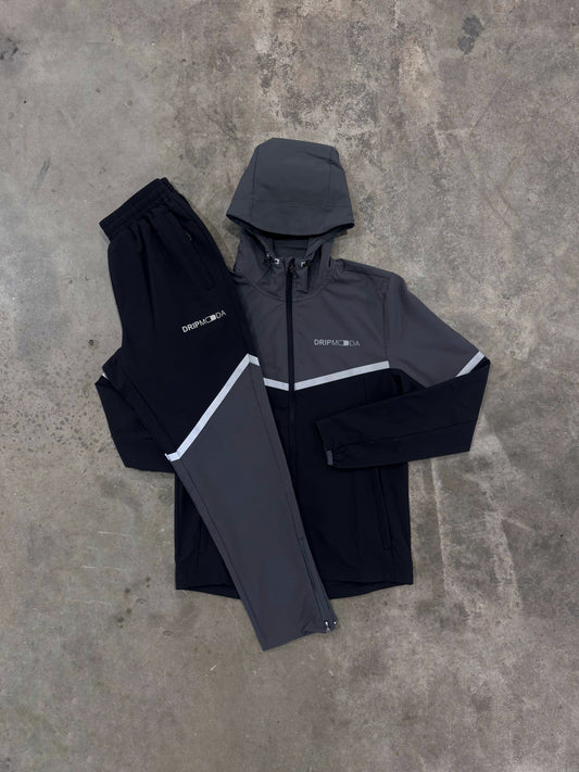 DripModa Elevate Black Tracksuit - Jacket / Pant