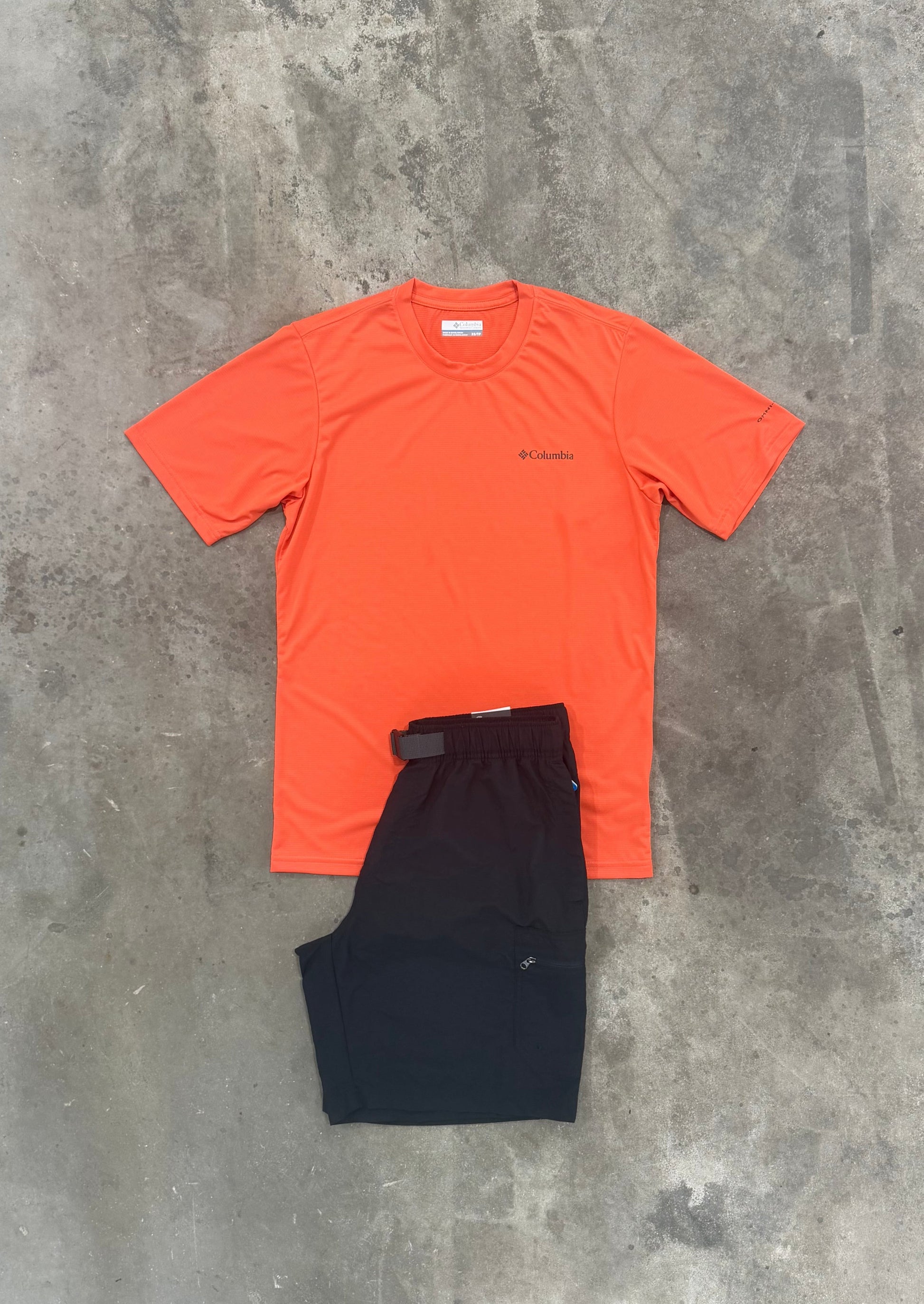 Columbia Hike Crew Orange Set - T Shirt / Short from DripModa
