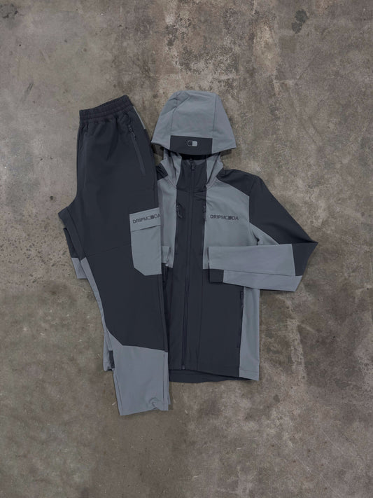 DripModa Trail Grey Tracksuit - Jacket / Pant