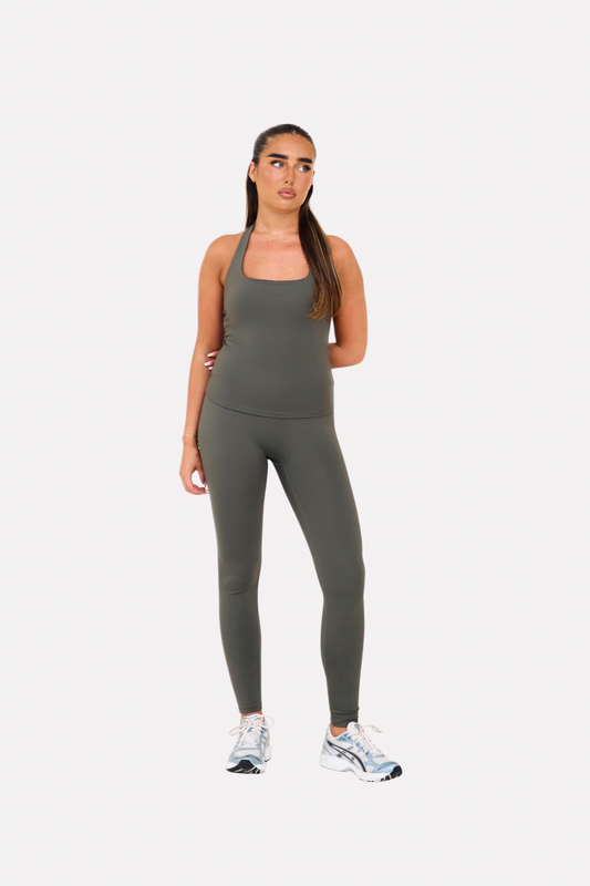 MDA Core Halter Top - Olive