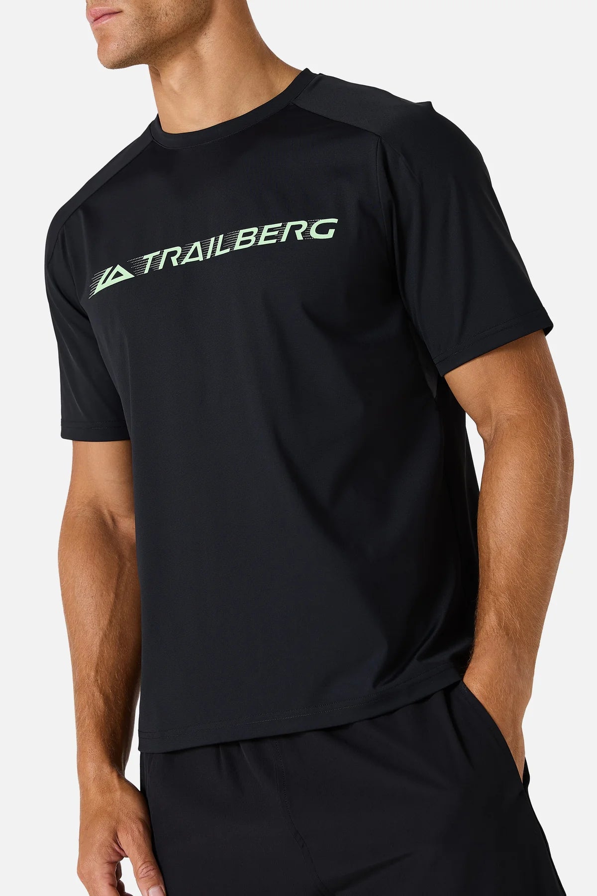Trailberg Pulsewave T Shirt - Black /Inkwell Shadow / Mint Green from DripModa