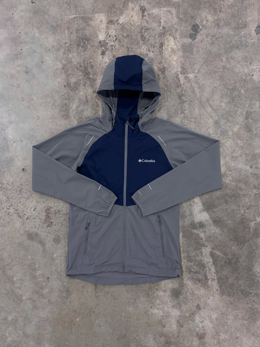 Columbia Tech Wind Full Zip Jacket -  Grey / Navy