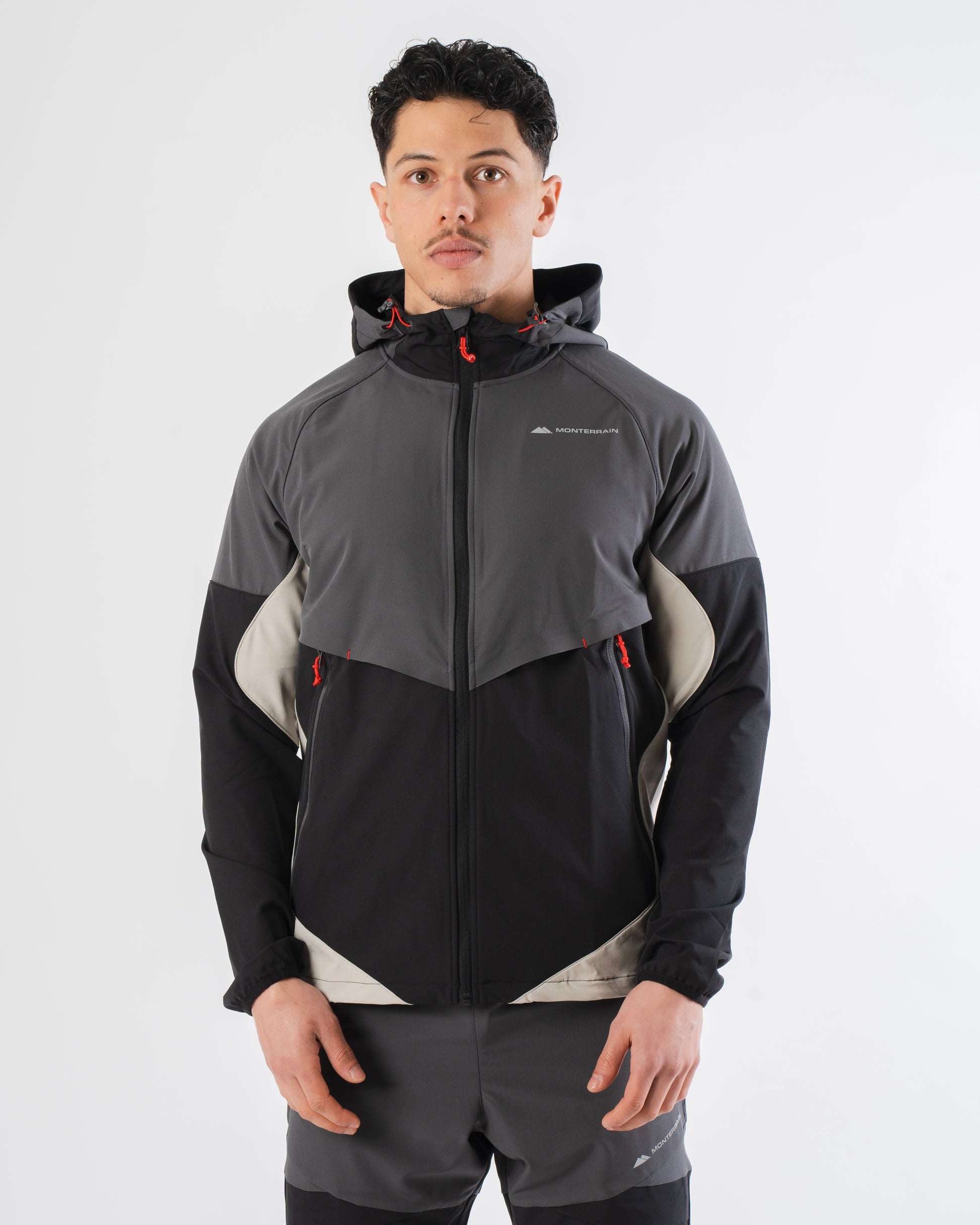 Monterrain Vault Woven Jacket - Black / Fossil from Dripmoda