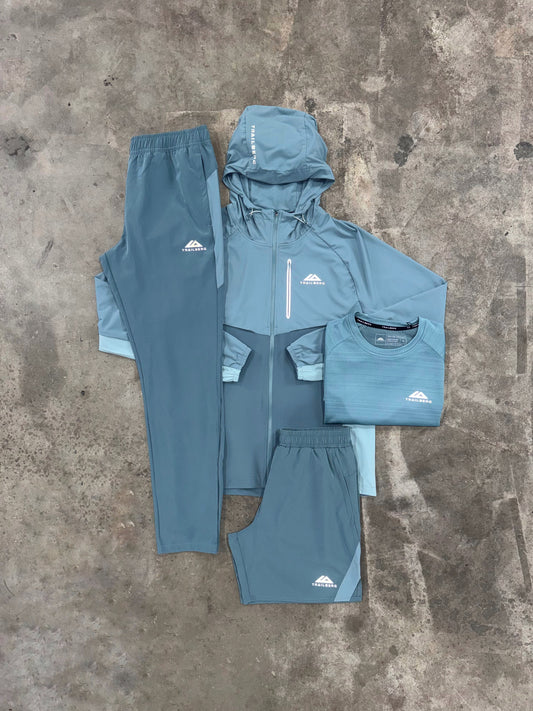 Trailberg SS26 Cloud Frosted Denim 4 Piece Set - Jacket / T Shirt / Pant / Short