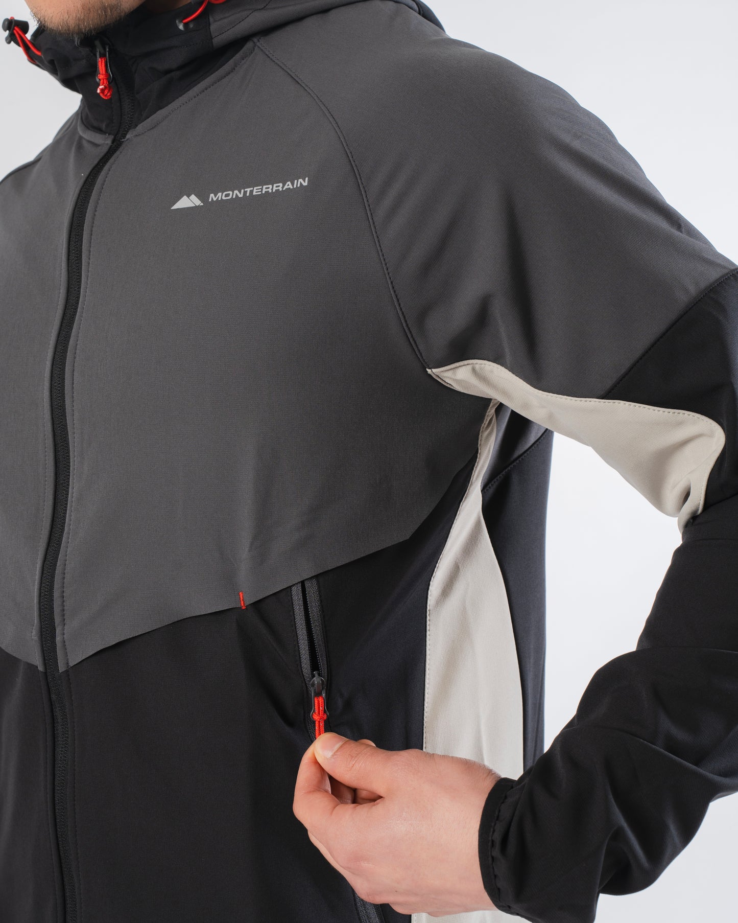 Monterrain Vault Woven Jacket - Black / Fossil from Dripmoda