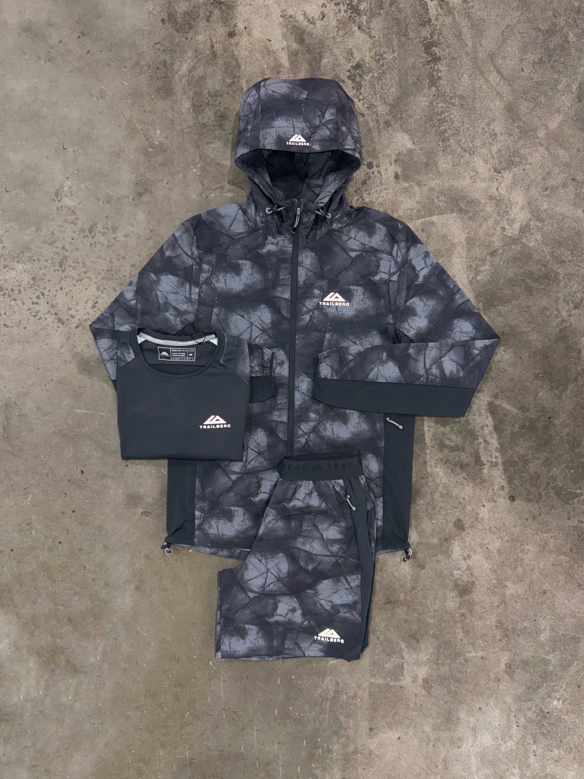 Trailberg Ice Grey 3 Piece Set - Jacket / T Shirt / Short from DripModa