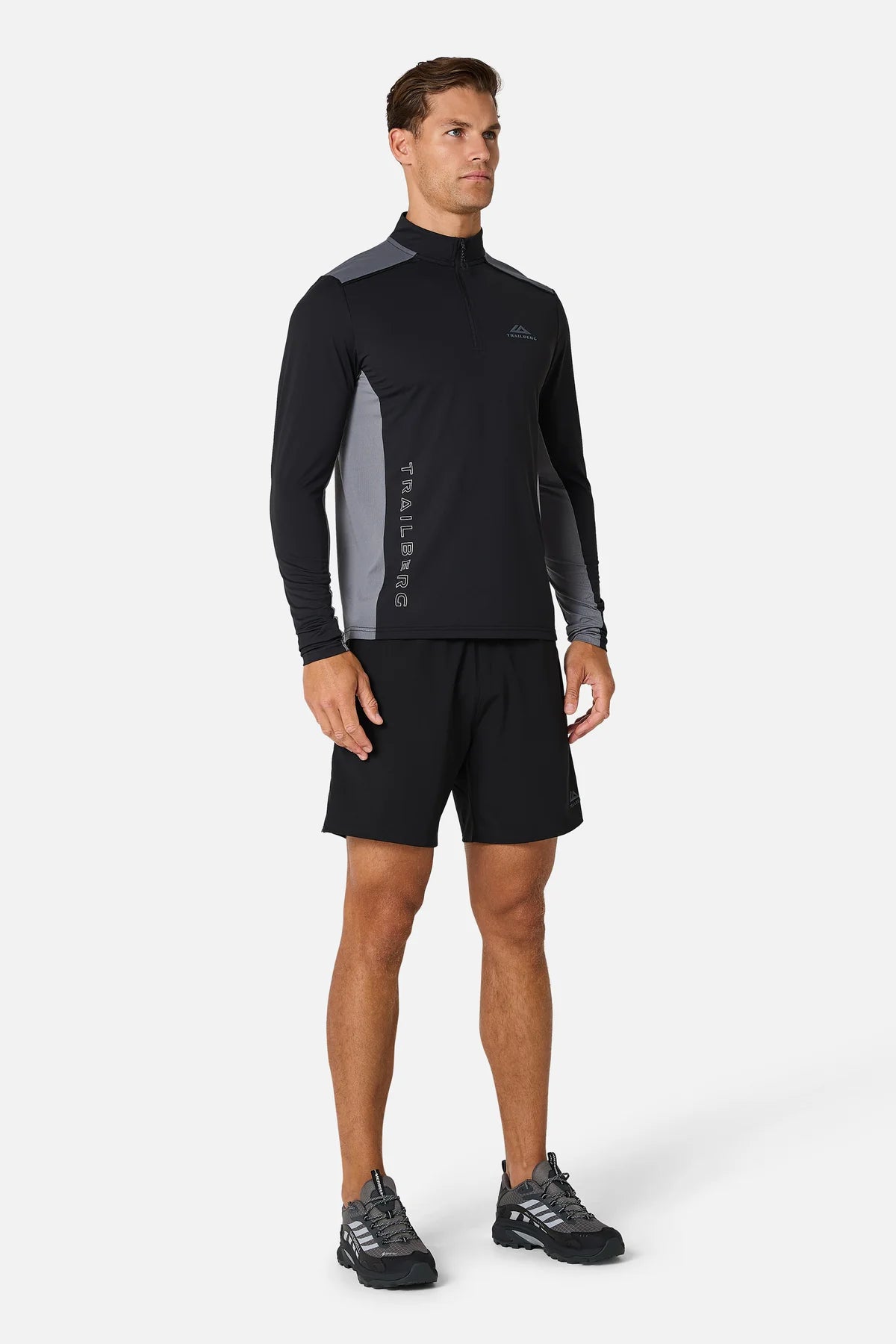 Trailberg Triathlon Ultra Quarter Zip - Black / Graphite Grey from DripModa