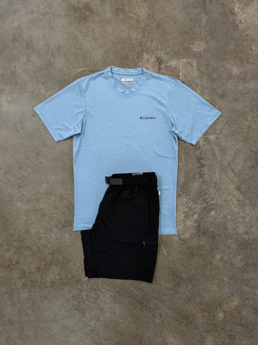 Columbia Hike Blue Heather Set - T Shirt / Short from DripModa