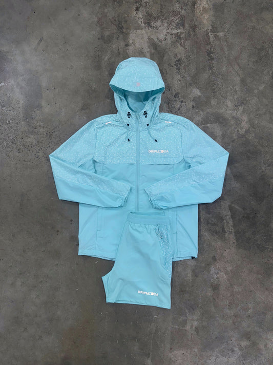 DripModa Cityscape Turquoise Set -  Jacket / Short