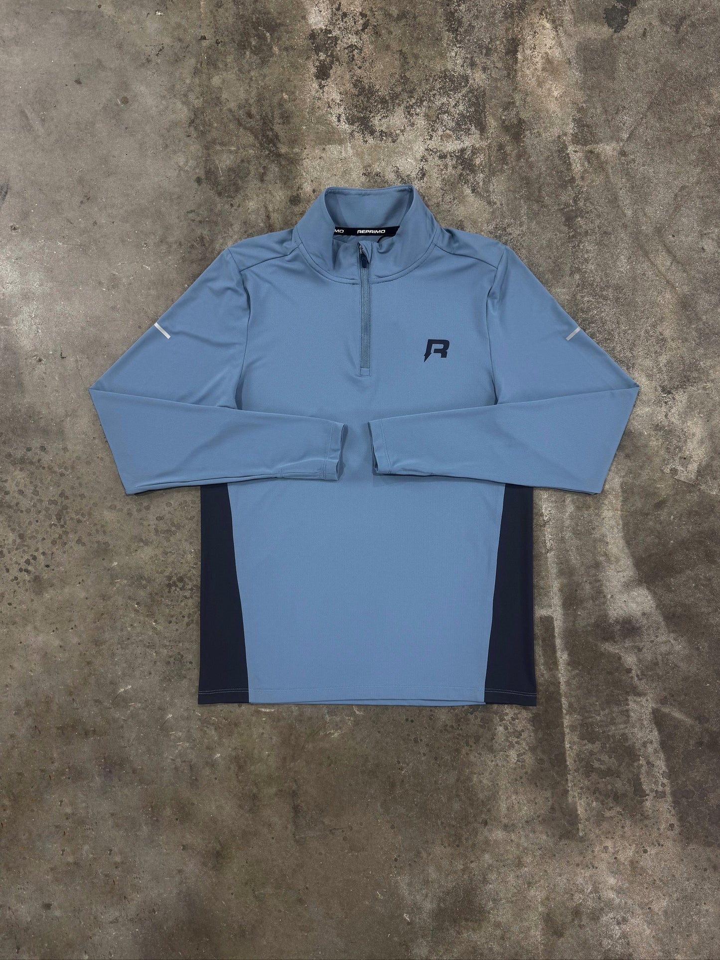 Reprimo Vortex Quarter Zip - Dusky Blue / Ink from DripModa