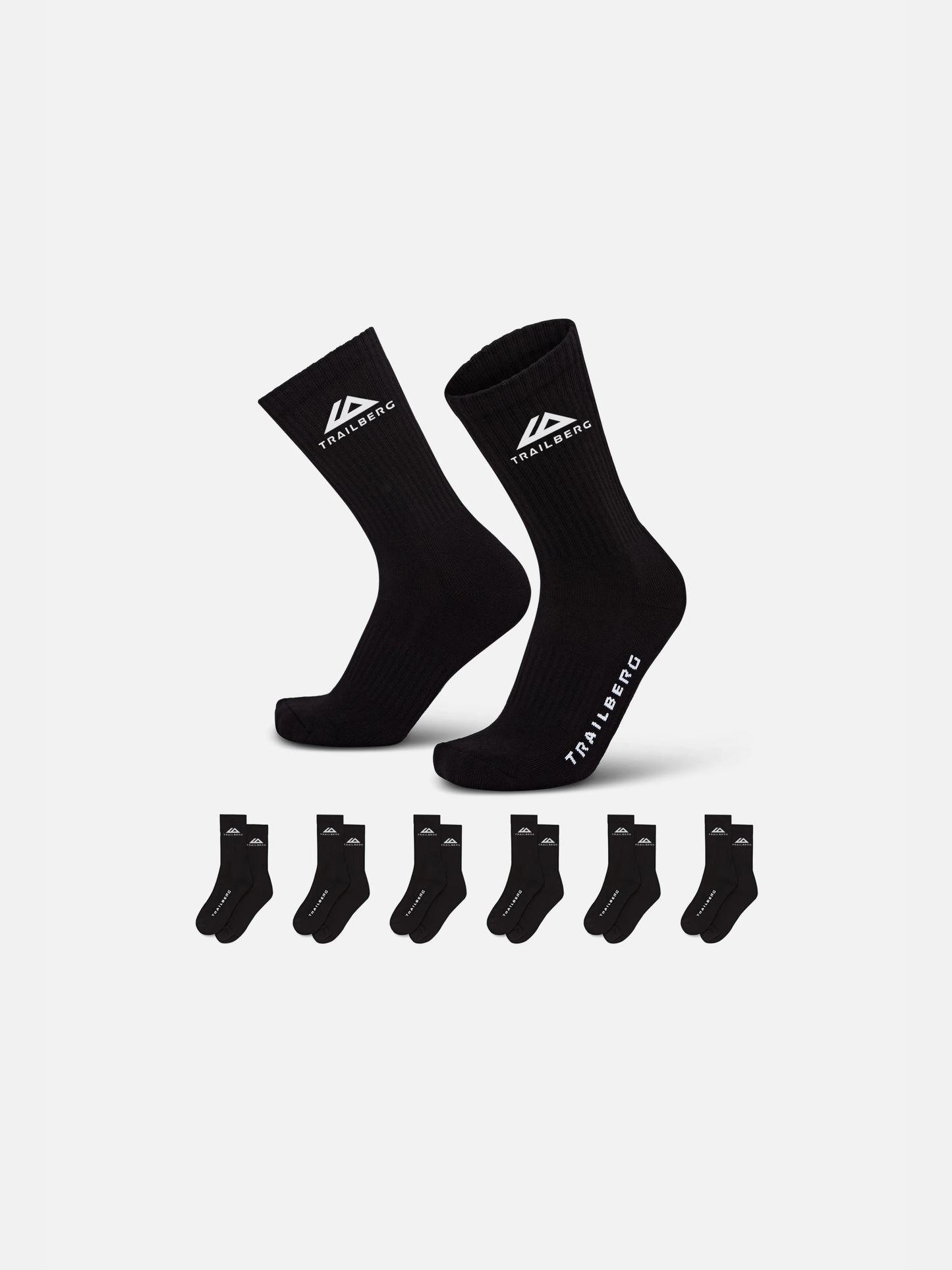 Trailberg Edgebound 6 Pack Sock - Black from DripModa
