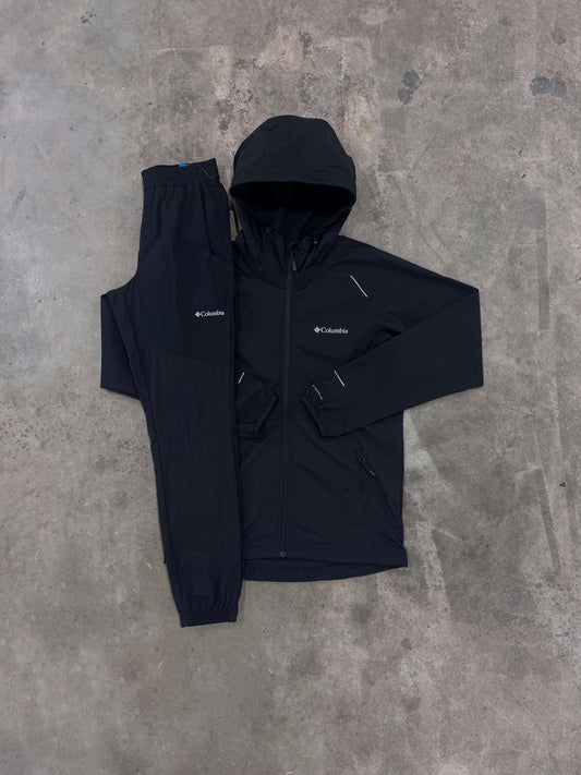 Columbia Tech Wind Black Tracksuit - Jacket / Pant