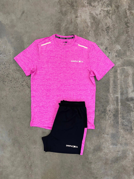 DripModa Pink Space Set - T Shirt / Shorts