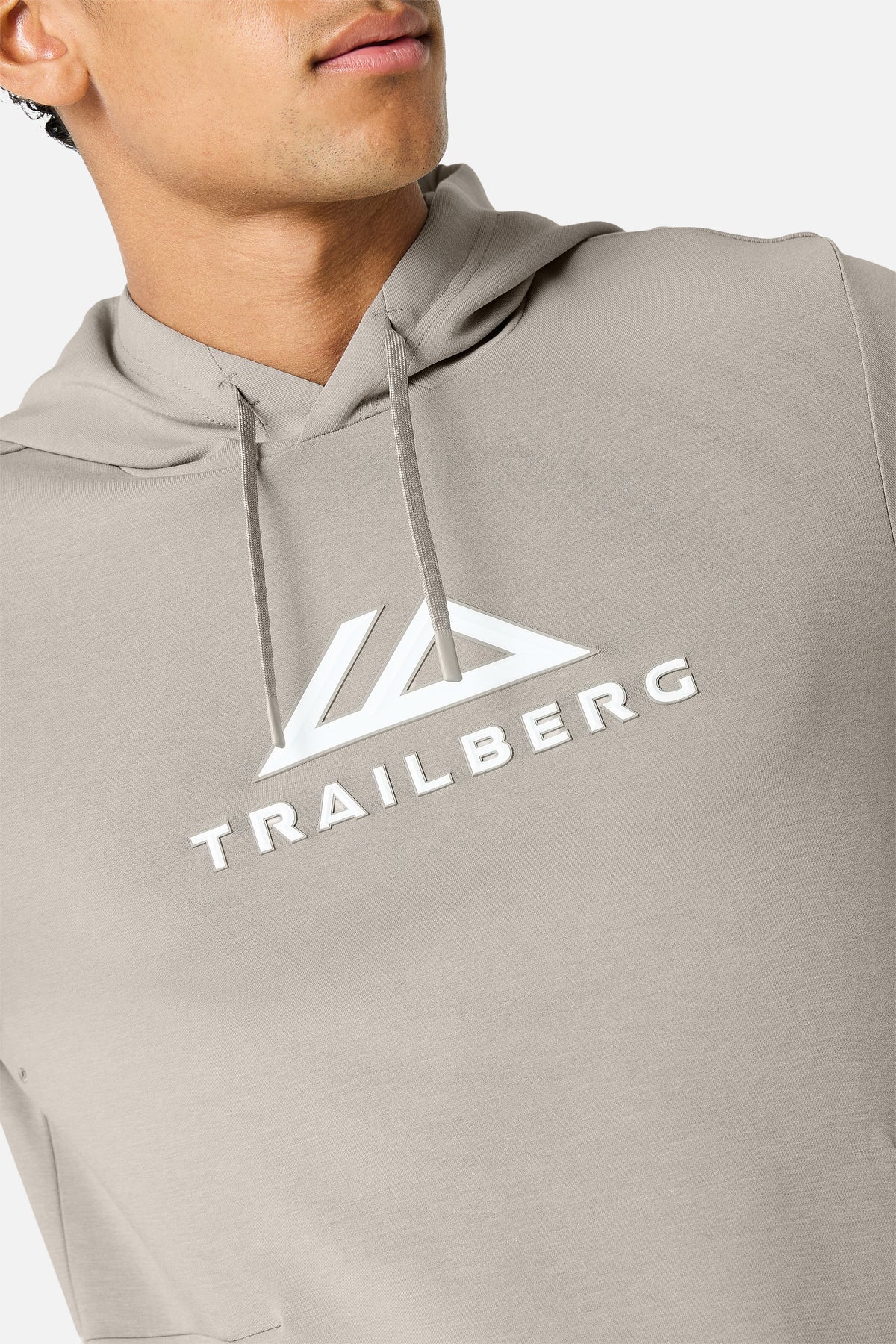Trailberg Ashfell Large Logo Oth Fleece Hoodie - Dust Storm from DripModa