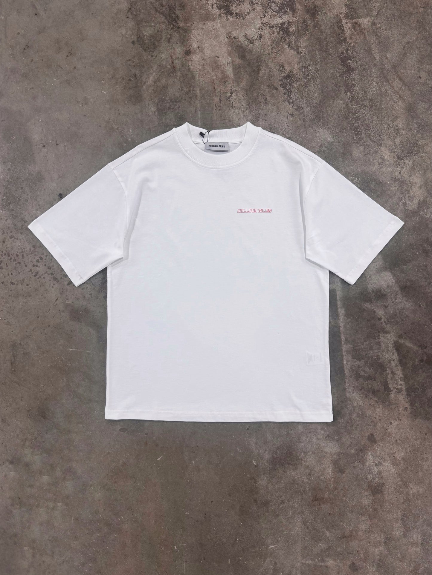 William Giles Logo T Shirt - White / Red